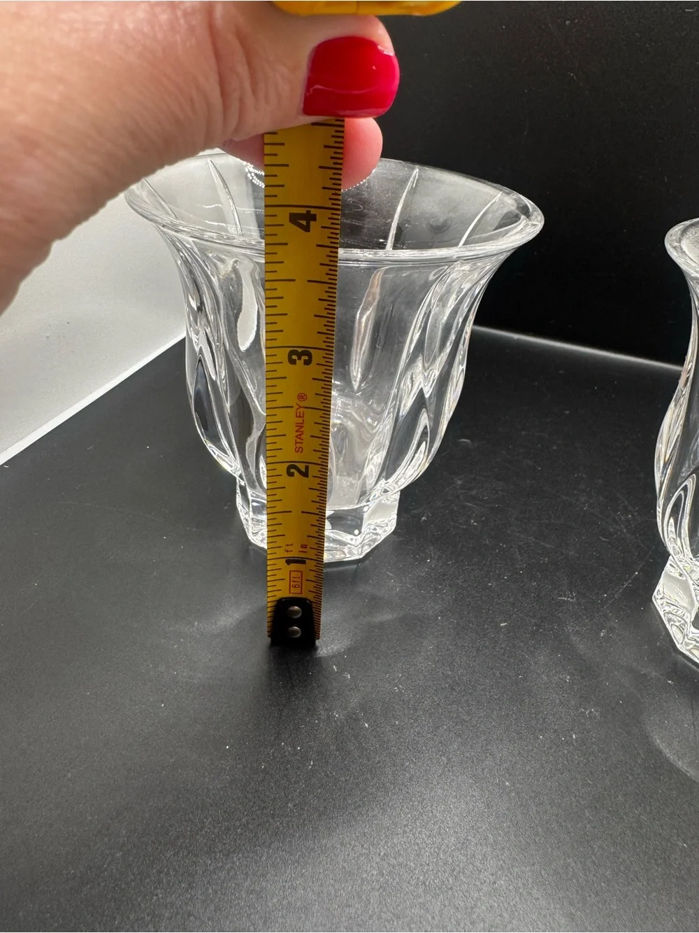 Crystal votive holder Clear Glass 4